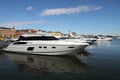 Luxury private speed boats in Helsinki harbor Royalty Free Stock Photo