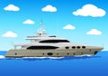 Luxury private yacht Royalty Free Stock Photo