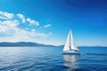 luxury private yacht sailing on beautiful blue sea