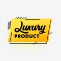 Luxury Product Banner, Best Quality Production Commercial Poster in Creative Trendy Style with Linear Shapes on White