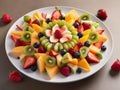 the art of wellness: exquisite mint-adorned fruit salad creation