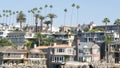 Luxury property, beachfront real estate on pacific ocean coast, Newport beach harbor, California, USA. Weekend premium seafront Royalty Free Stock Photo