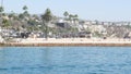Luxury property, beachfront real estate on pacific ocean coast, Newport beach harbor, California, USA. Weekend premium seafront Royalty Free Stock Photo