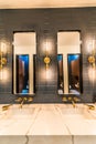 luxury public empty bathroom restroom in modern office building Royalty Free Stock Photo