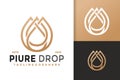 Luxury Pure Drop Logo Design, brand identity logos vector, modern logo, Logo Designs Vector Illustration Template Royalty Free Stock Photo