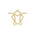 Luxury queen bee logo design Royalty Free Stock Photo