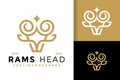 Luxury ram head logo design vector symbol icon illustration Royalty Free Stock Photo