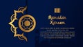 Luxury Ramadan Background Vector with Golden Mandala