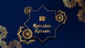 Luxury Ramadan Background Vector with Golden Patterns, mandala, and Ornaments