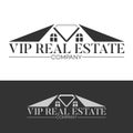 Luxury real estate logo. Vector illustration.