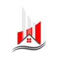 Luxury Real estate logo design. Home logo vector template icon. Stay house logo design. Real estate icon Royalty Free Stock Photo