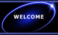 luxury and realistic elegant welcome blue background