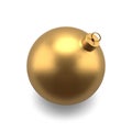 Luxury realistic golden Christmas tree ball traditional winter holiday decor 3d template vector