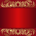 Luxury red Background with the Place for Text and royal Borders Royalty Free Stock Photo