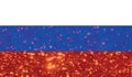 Luxury red and blue glitter Russia Federation country flag icon