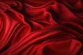 Luxury Red Soft Silk Drape Abstract Background.