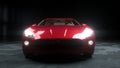 Luxury red sport car . realistic 3d rendering. Royalty Free Stock Photo