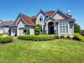Luxury residential house with perfectly kept front garden. Royalty Free Stock Photo