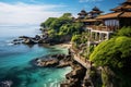 Luxury Resort Hotel Near Jimbaran Bay in Bali for Holiday Accommodation in Bright Day