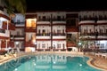 Luxury resort hotel at night Royalty Free Stock Photo