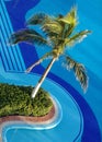 Luxury resort hotel swimming pool Royalty Free Stock Photo