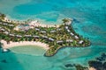 Luxury resort in Mauritius, tropical paradise, aerial view Royalty Free Stock Photo