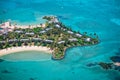 Luxury resort in Mauritius, tropical paradise, aerial view Royalty Free Stock Photo