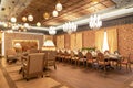 Luxury restaurant banquet hall event room Royalty Free Stock Photo