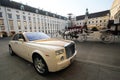 Luxury Rolls Royce car parked in Hofburg Palace in Vienna