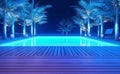luxury light night pool vacation resort holiday summer water large. Generative AI.