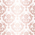 Luxury rose gold floral damask wallpaper isolated pattern