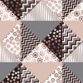 Luxury rose gold xmas geometric seamless pattern