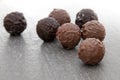 Luxury round chocolate pralines