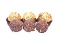 Luxury round chocolate pralines