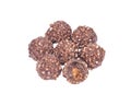 Luxury round chocolate pralines