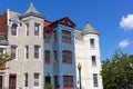 Luxury row houses in Shaw neighborhood in Washington DC. Royalty Free Stock Photo