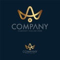 Luxury Royal and Hat logo design template. Royalty Free Stock Photo
