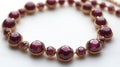 Luxury Ruby Necklace with Detailed Gold Settings Royalty Free Stock Photo