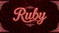 Luxury Ruby Text on Velvet Background Royalty Free Stock Photo