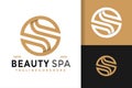 Luxury S Letter Beauty Spa Logo Design Vector Illustration Template