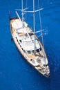 Luxury sailboat with azure sea Royalty Free Stock Photo