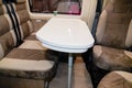 Luxury salon of comfortable camper motor home van Royalty Free Stock Photo