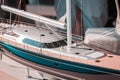 Luxury, in scale, model yachts. Sailing life, big projects, future plans. Naval design and engineering in detail. Royalty Free Stock Photo