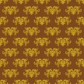 Luxury seamless golden floral wallpaper Royalty Free Stock Photo