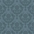 Luxury seamless grey floral wallpaper