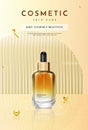 Luxury Serum Cosmetic Product for Skin Care on Glass Background