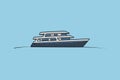 Luxury Ship journey transportation vessel vector illustration. Sea transportation objects icon concept. Ocean transportation ship