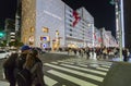 Luxury shopping street Chuo Dori nighttime