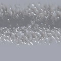 Luxury silver grey background with metal waves metallic foil backdrop. Golden movement with wavy