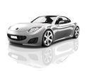 Luxury Silver Sports Car Contemporary Concept Royalty Free Stock Photo